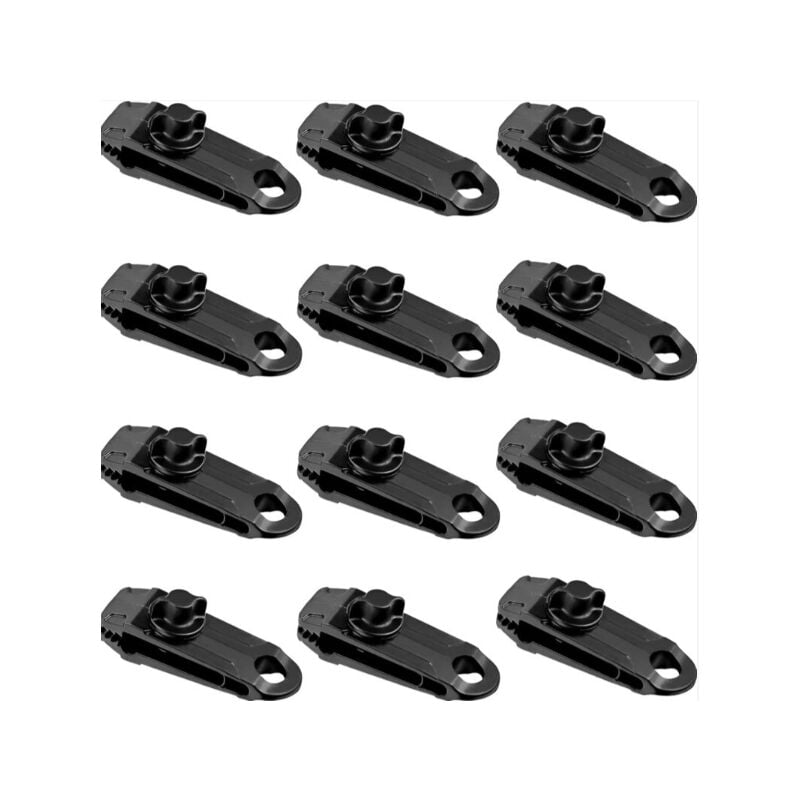 foto del prodotto alovez pezzi di clip per teloni, clip per tende in plastica sicure e multifunzione per attivit con tettuccio da campeggio nero