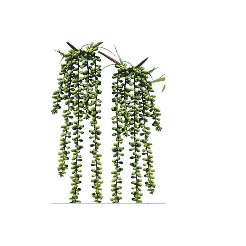 foto del prodotto alovez pezzi di piante grasse artificiali sospese, finte code di asino, filo di perle pendenti, piante grasse finte, composizione floreale