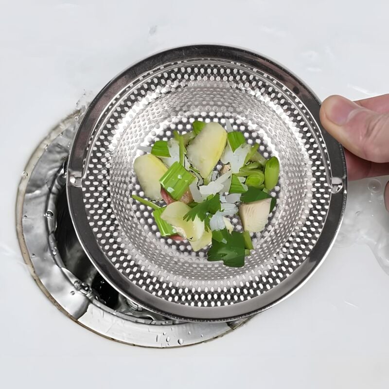 foto del prodotto alovez pezzi tappo lavello cucina, filtro lavello cucina con maniglia, scarico lavello in acciaio inox, filtro lavello cucina, accessori da cucina