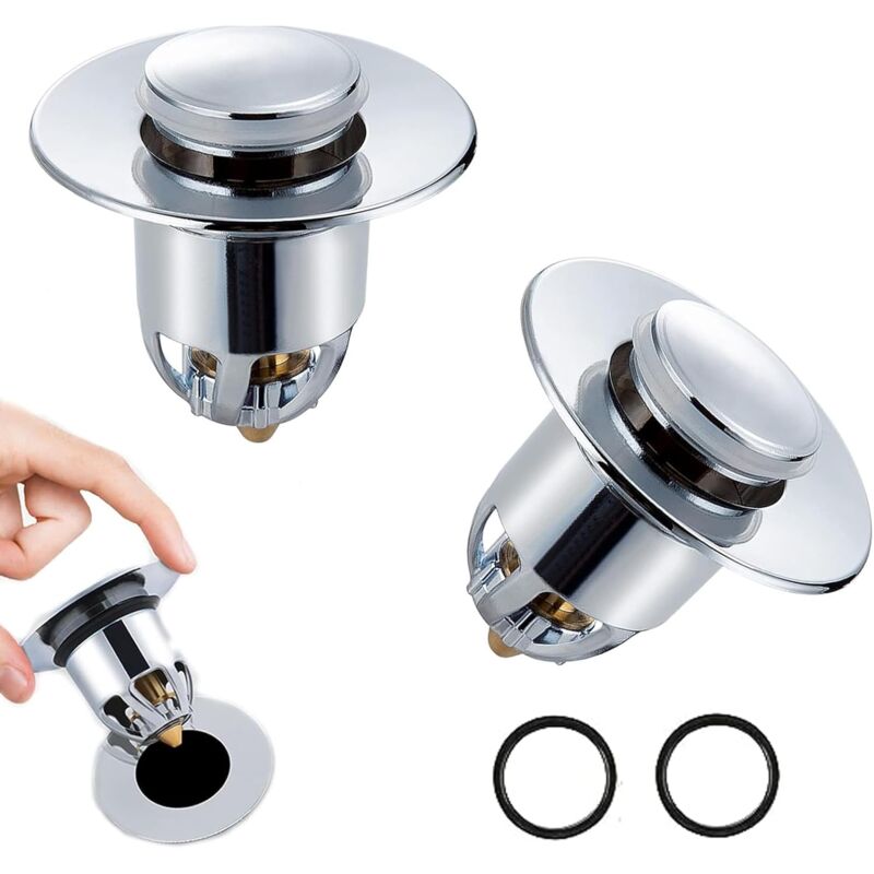 foto del prodotto alovez pezzi tappo per lavandino pop up filtro per scarico vasca tappo per lavandino anti blocco per foro di scarico da 34 40 mm tappo di scarico