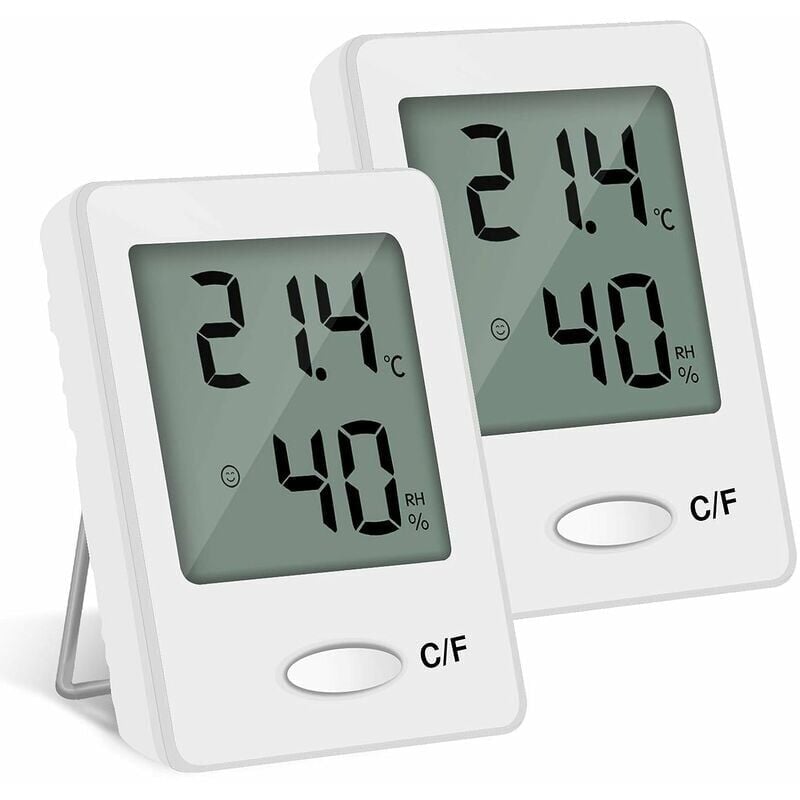 foto del prodotto alovez pezzi termometro digitale per interni igrometro misuratore di umidit della temperatura ad alta precisione portatile bianco 