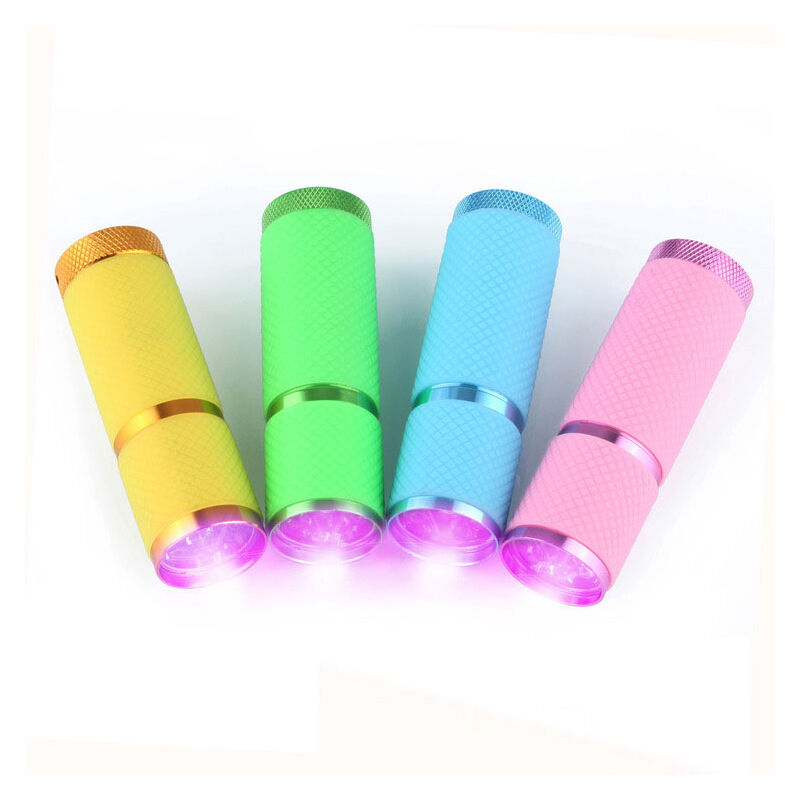 foto del prodotto alovez pezzi torcia a led, mini torcia con manico fluorescente per bambini o adulti ciclismo campeggio lettura camminata escursionismo lavoro,
