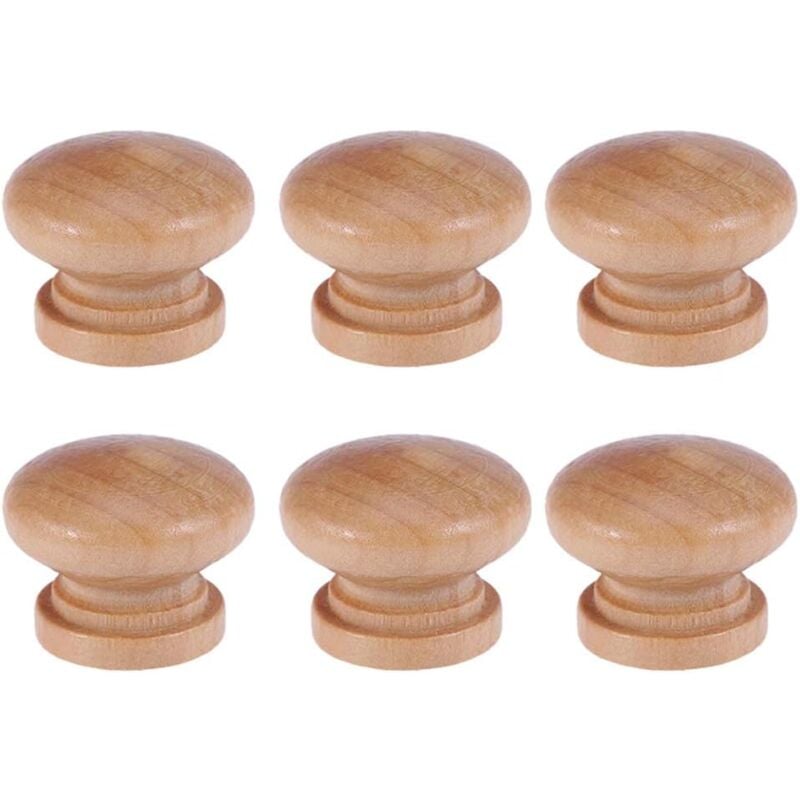 foto del prodotto alovez pomelli per porte in legno a forma di fungo, con foro singolo e viti, stile vintage, per cassetti di mobili