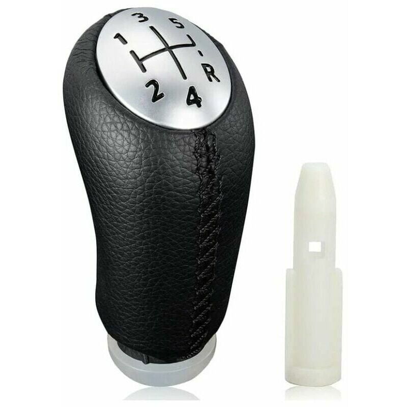 foto del prodotto alovez pomello del cambio in pelle nera per renault clio iii 2005 09, megane 2 laguna 2003 09 stile e comfort per la tua auto