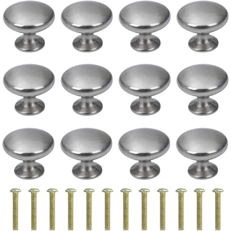 foto del prodotto alovez pomello per cassetto rotondo da 30 mm con vite in lega per mobili da cucina