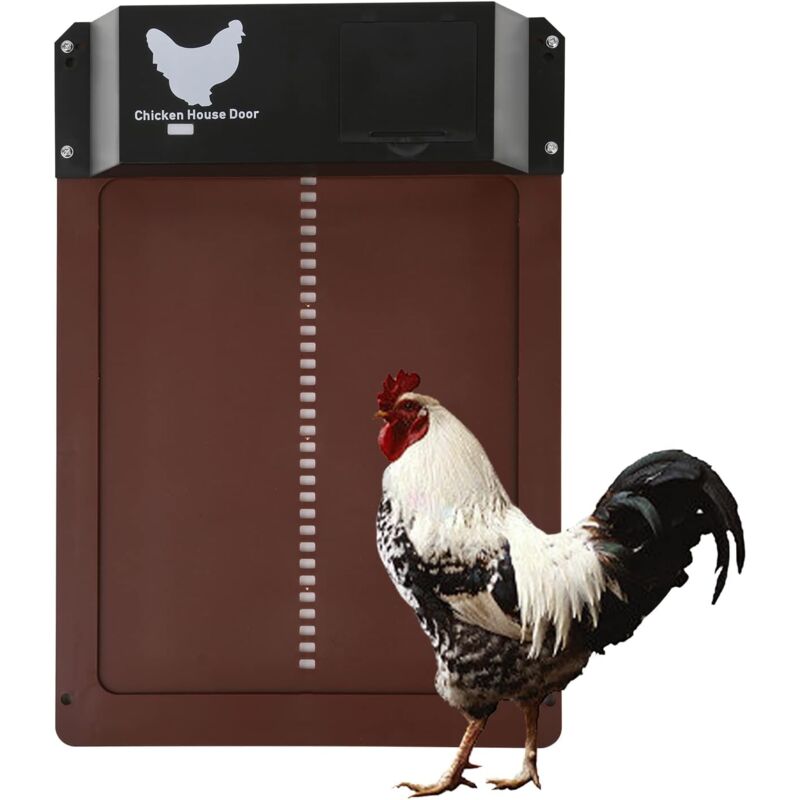 foto del prodotto alovez porta automatica per pollaio di seconda generazione con rilevamento della luce, accensione e spegnimento automatici della porta per pollaio