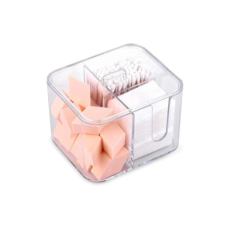 foto del prodotto alovez porta cotton fioc, organizer per cotton fioc, dispenser, scatola portaoggetti