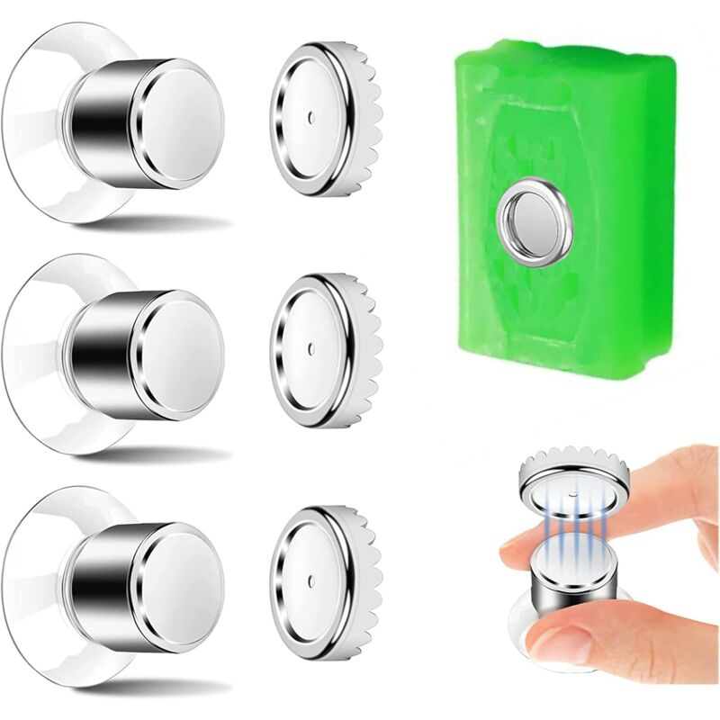 foto del prodotto alovez porta sapone magnetico, attacco forte, porta sapone per doccia senza forare, magnete in acciaio inox per bagno e cucina
