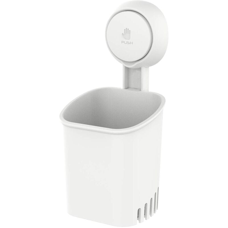 foto del prodotto alovez porta spazzolino a ventosa, nessuna perforazione richiesta e riutilizzabile, installazione in 1 secondo, porta bicchiere girevole a 360 ,