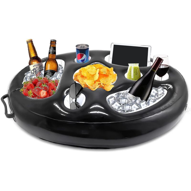 foto del prodotto alovez portabibite gonfiabile, bar galleggiante a 8 fori, portabibite per macedonia di frutta, accessori per adulti per piscina, spiaggia, feste