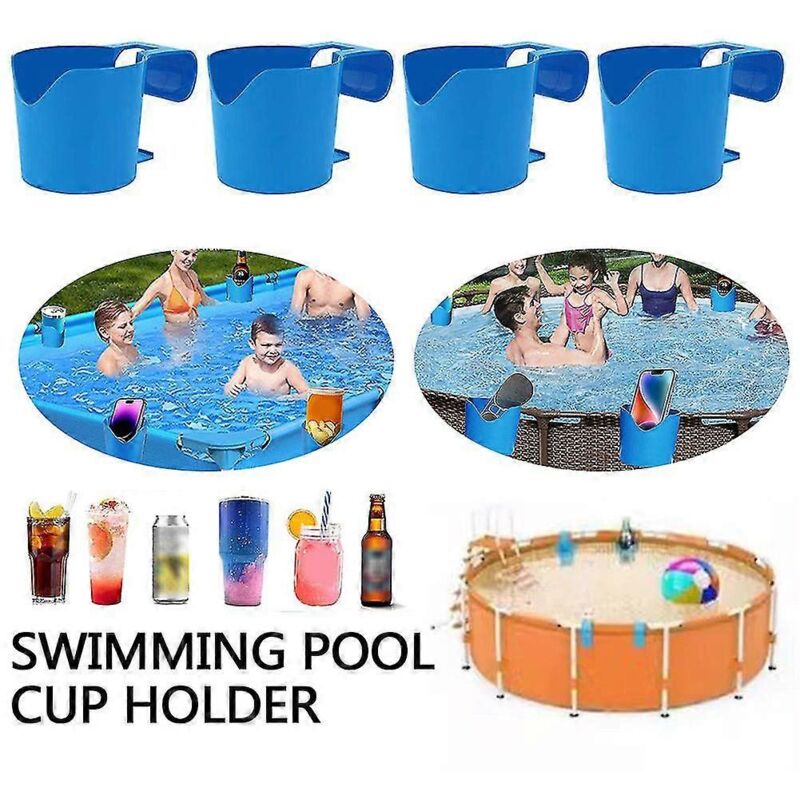 foto del prodotto alovez portabicchieri da 4 pezzi per piscine fuori terra, portabicchieri, accessori per piscine fuori terra, portabicchieri in plastica per