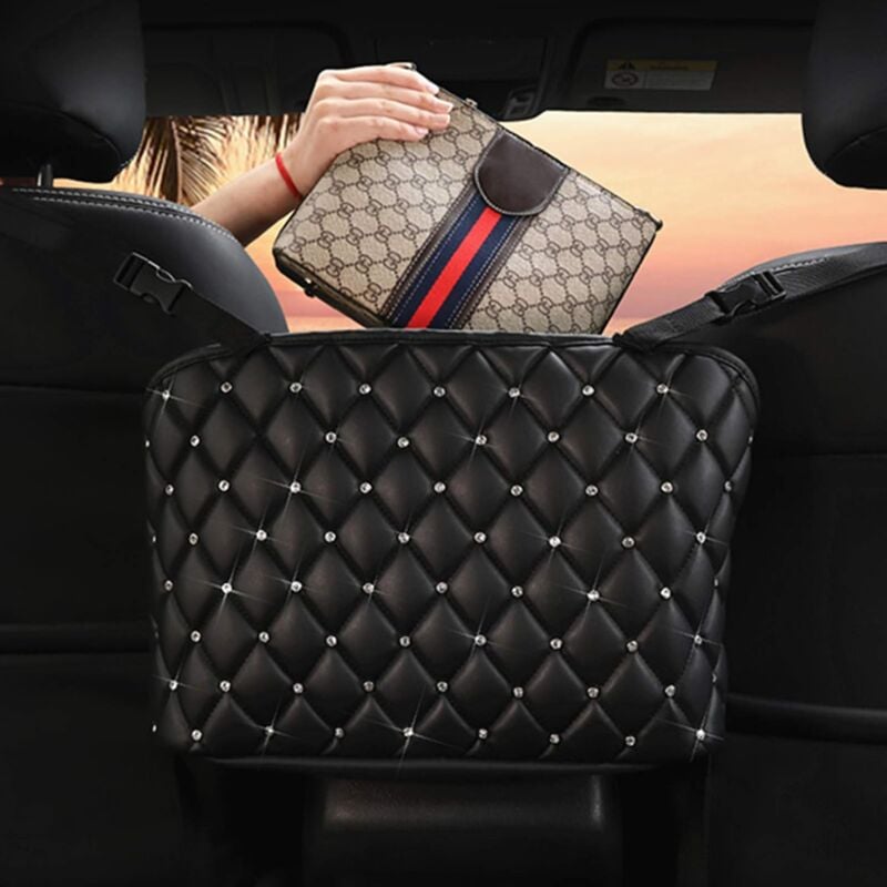 foto del prodotto alovez portaborse in pelle per auto, portaborse e portamonete per auto