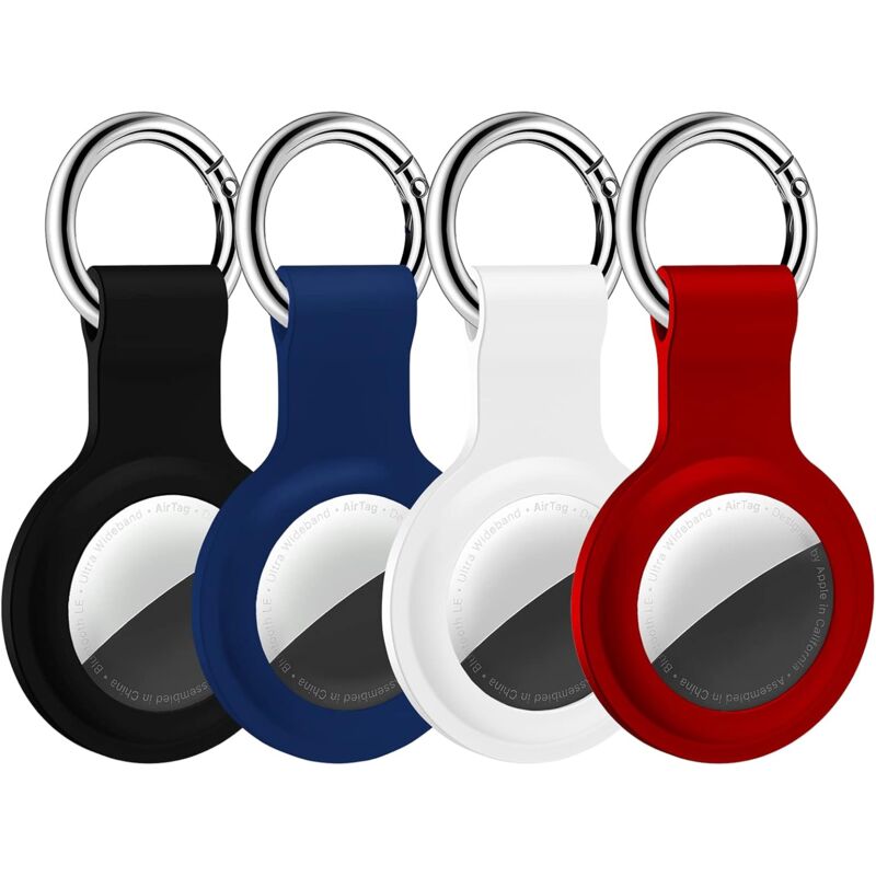 foto del prodotto alovez portachiavi compatibile con la custodia apple airtag, supporto airtag, portachiavi airtag, custodia airtag, chiave airtag