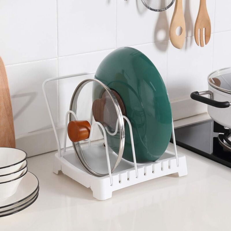 foto del prodotto alovez portacoperchi per pentole, portatagliere, portacoperchi per pentole da cucina regolabile