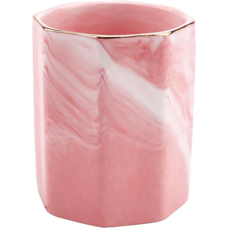 foto del prodotto alovez portapenne in ceramica e marmo da 3 pollici, portapennelli per il trucco, organizer da scrivania, arredamento nordico per la casa