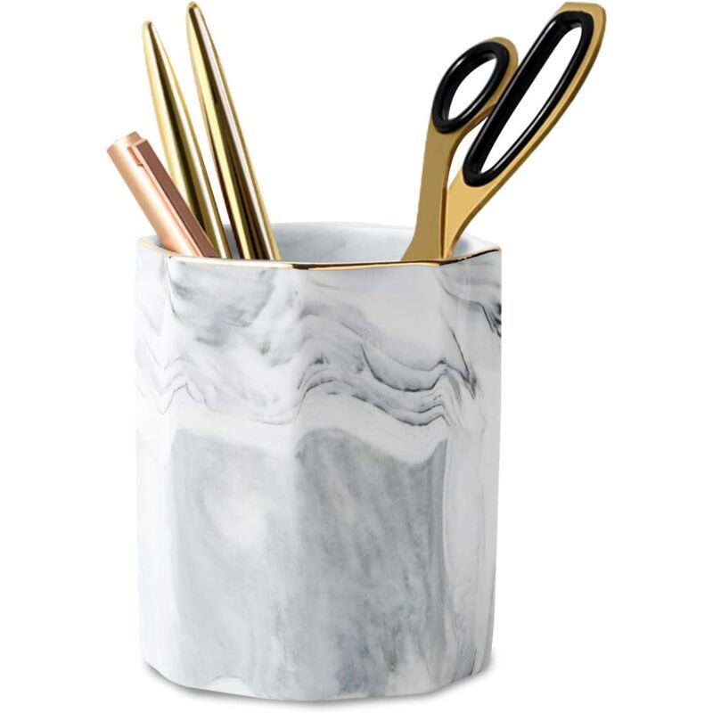 foto del prodotto alovez portapenne, portapenne da scrivania in marmo, portapenne per bambine, organizer da scrivania in ceramica resistente, portapennelli da