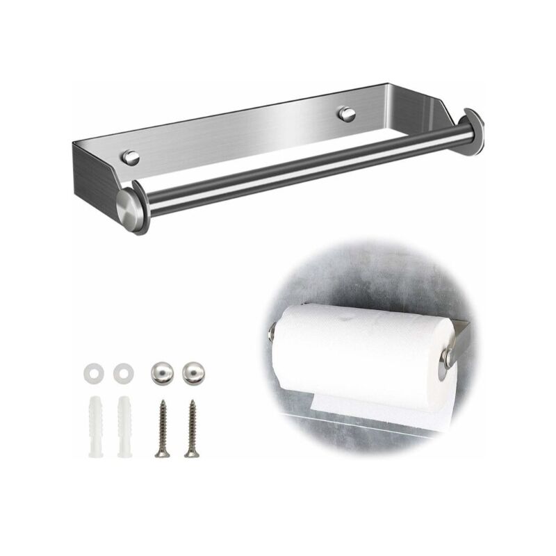 foto del prodotto alovez portarotolo da cucina in acciaio inox, dispenser per carta igienica, portarotolo da cucina a parete per mobiletto del bagno e wc