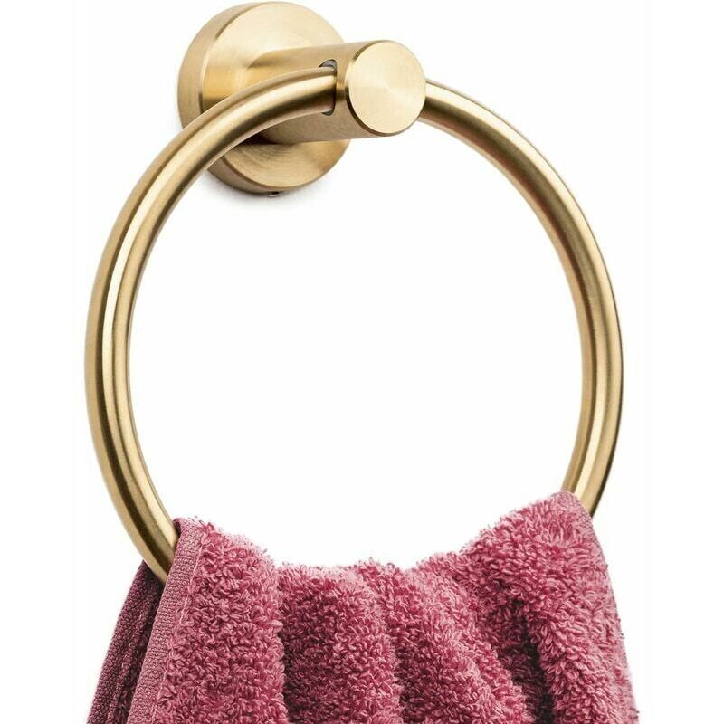 foto del prodotto alovez portasciugamani in oro spazzolato portasciugamani moderno in oro per parete bagno portasciugamani in acciaio inox sus304 