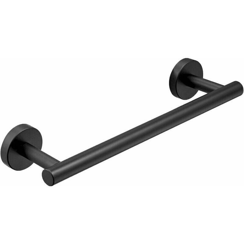 foto del prodotto alovez portasciugamani, portasciugamani da bagno in acciaio inox sus304, a parete, laccato nero