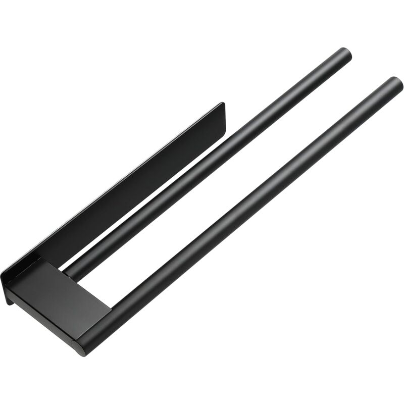 foto del prodotto alovez portasciugamani senza forare, acciaio inox, autoadesivo, portasciugamani doppio, due bracci, portasciugamani ospiti, montaggio a parete, per