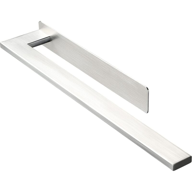 foto del prodotto alovez portasciugamani senza foratura, portasciugamani a parete, acciaio inox 304, argento spazzolato, portasciugamani autoadesivo per bagno e