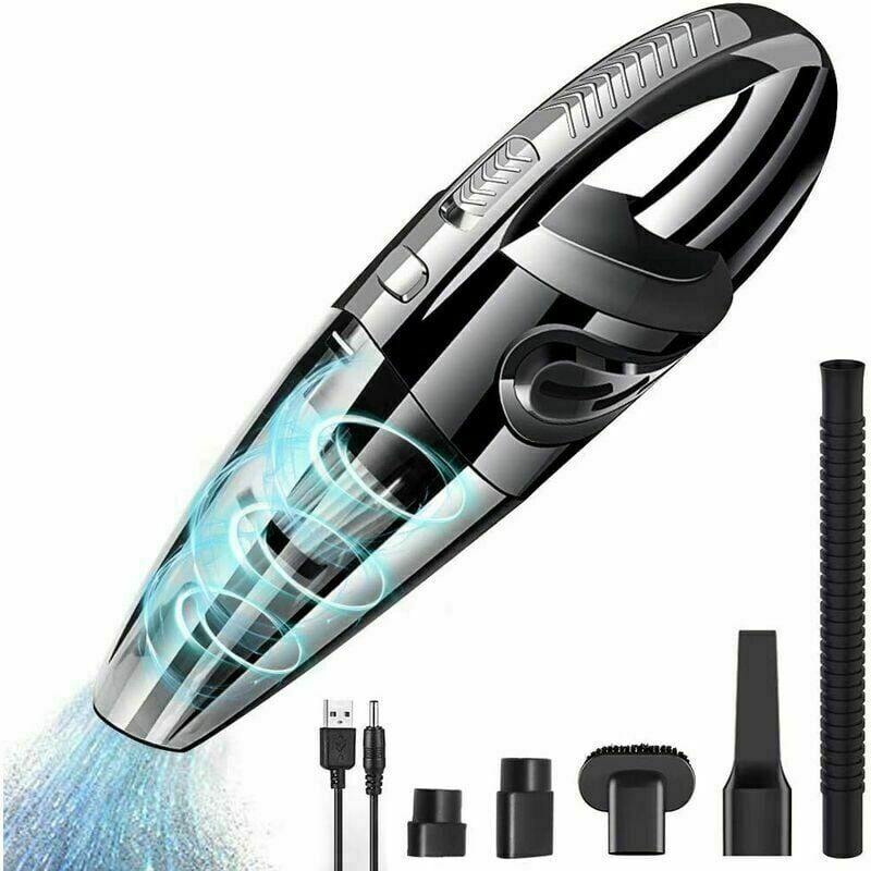 foto del prodotto alovez potente aspirapolvere portatile senza fili 120w 2200mah con funzione wet dry, filtro hepa lavabile e 5 ugelli ricaricabili per casa,
