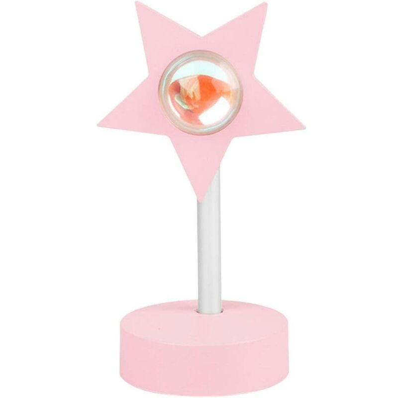 foto del prodotto alovez proiettore di luci notturne al tramonto lampada led usb lampada di proiezione arcobaleno a rotazione di 180 gradi lampada di proiezione al