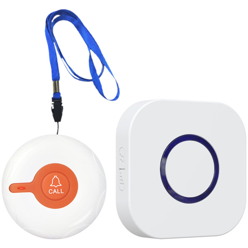 foto del prodotto alovez pulsante di chiamata wireless per anziani a casa, sistema di allarme infermieristico, campanello di chiamata paziente, sistemi di allarme di