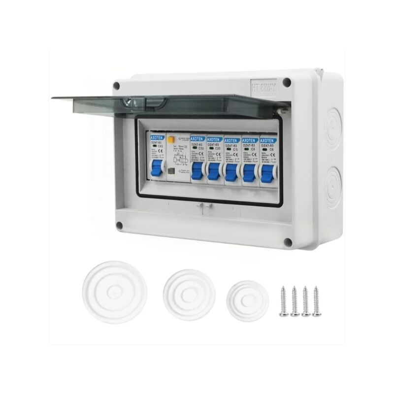foto del prodotto alovez quadro elettrico impermeabile, interruttori automatici da 63 a, interruttore pneumatico ip65