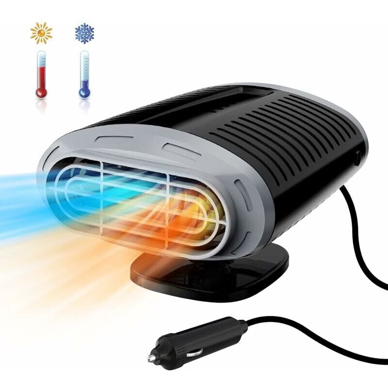 foto del prodotto alovez riscaldatore portatile per auto, riscaldatore per auto da 12 v e 150 w, sbrinatore per auto, termoventilatore 2 in 1, riscaldamento rapido