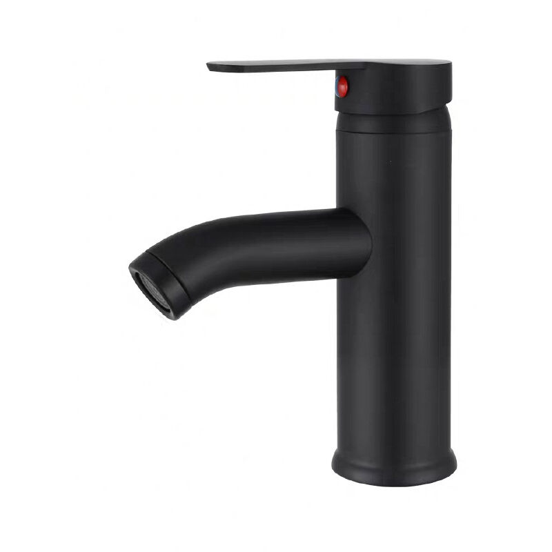 foto del prodotto alovez rubinetto per acqua calda e fredda in acciaio inossidabile, rubinetto per lavello da incasso nero