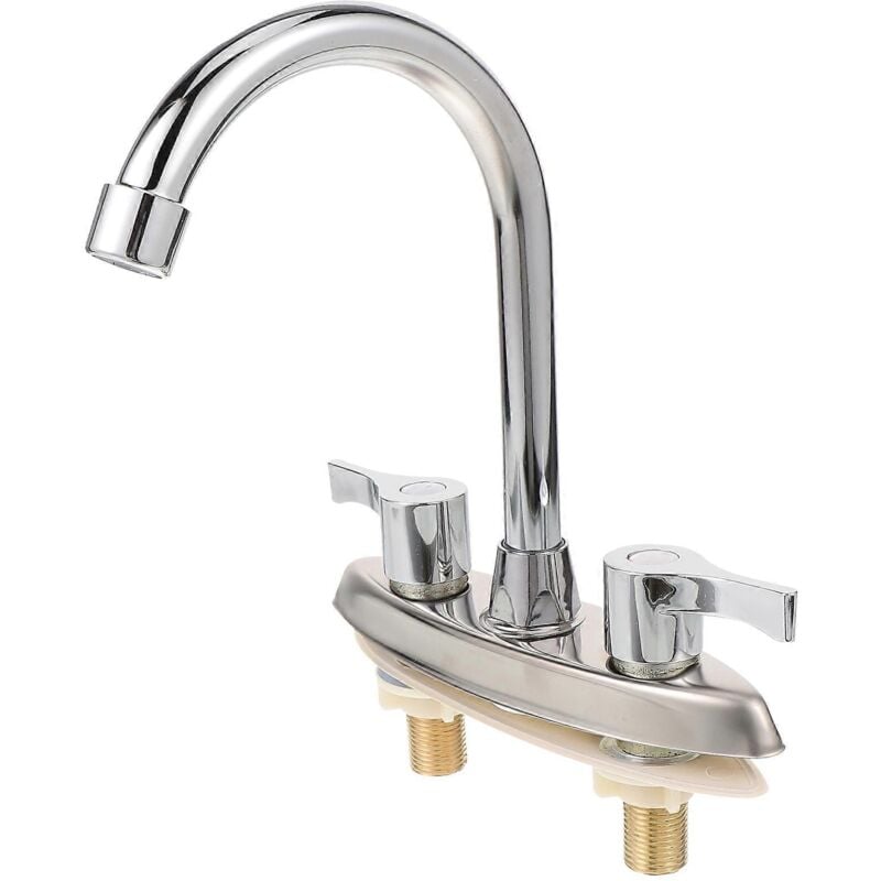 foto del prodotto alovez rubinetto per acqua calda e fredda, rubinetto per lavandino, rubinetto per cucina, rubinetto per bagno, rubinetto a doppio interruttore