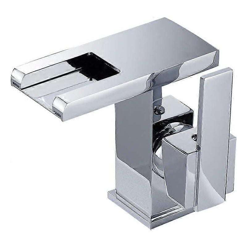 foto del prodotto alovez rubinetto per bagno a cascata a led, argento