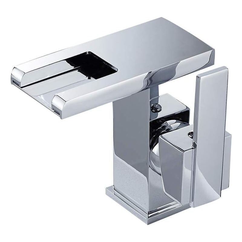 foto del prodotto alovez rubinetto per bagno a cascata a led, argento