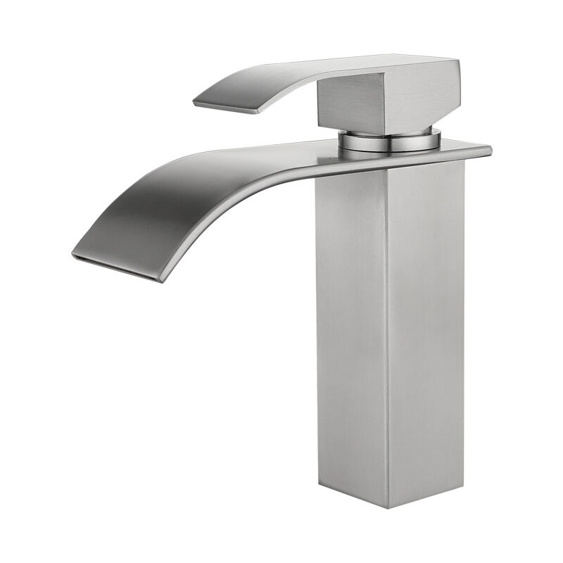 foto del prodotto alovez - rubinetto per bagno a cascata in ottone cromato - design moderno a due vie