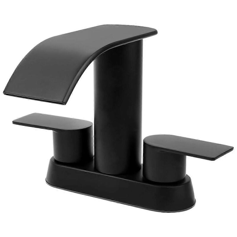 foto del prodotto alovez rubinetto per bagno a cascata, rubinetto per lavabo, rubinetto in acciaio inossidabile senza piombo a 2 maniglie per il lavaggio