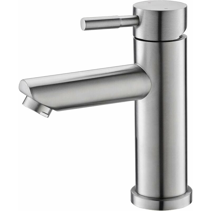 foto del prodotto alovez rubinetto per bagno, miscelatore monocomando per lavabo in acciaio inox 304, miscelatore per bagno dal design moderno con tubo pex,
