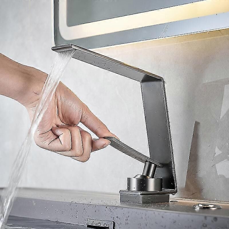 foto del prodotto alovez rubinetto per bagno, rubinetto per acqua bianca, rubinetto per lavandino, rubinetto per lavandino nero, rubinetto per lavandino a cascata,