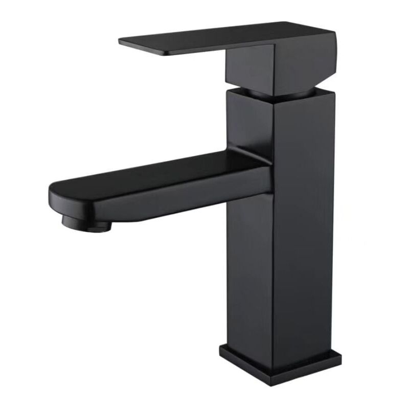 foto del prodotto alovez - rubinetto per lavabo in acciaio inox, rubinetto per lavabo monoforo, nero opaco