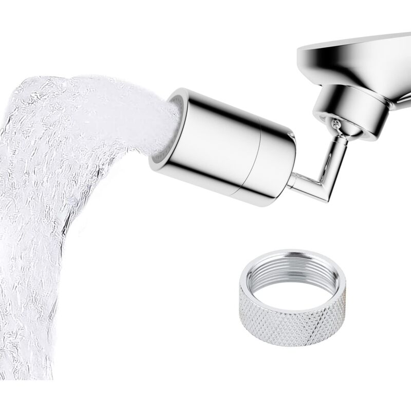 foto del prodotto alovez rubinetto per lavandino girevole a 720 gradi, rubinetto universale con filtro antispruzzo, adattatore per testina di spruzzo aeratore cromato