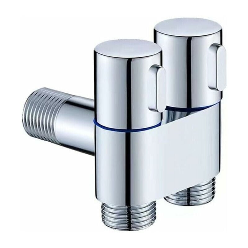 foto del prodotto alovez rubinetto per lavatrice a doppio controllo g1 2 0,2 cm, valvola triangolare di riempimento a tre vie, valvola angolare a doppio controllo