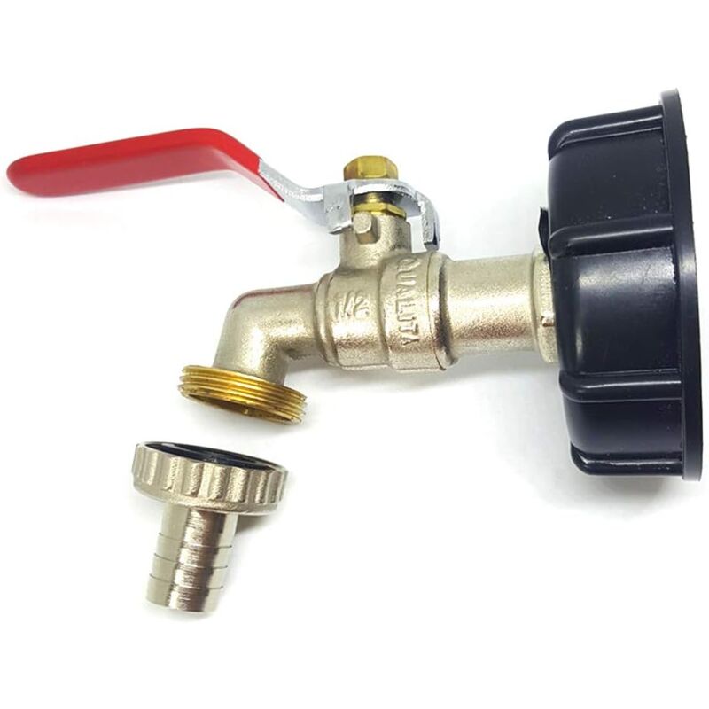 foto del prodotto alovez rubinetto per serbatoio da 1000 litri, adattatore per serbatoio di scarico ibc s60x6, valvola di scarico del rubinetto da 1 2 pollice,