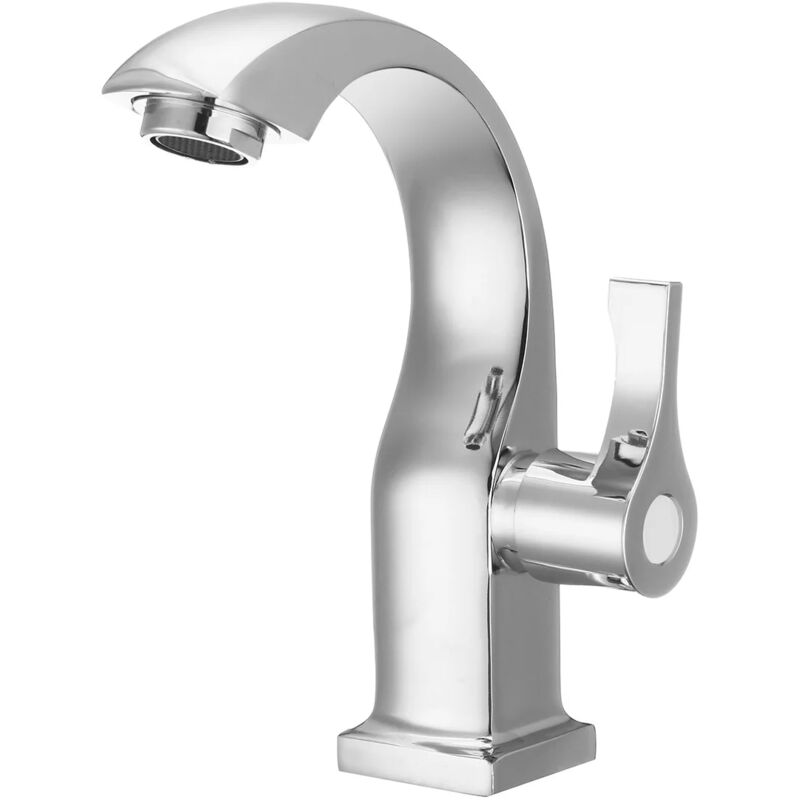 foto del prodotto alovez rubinetto singolo per acqua fredda, rubinetto per lavabo da bagno cromato, miscelatore in rame, beccuccio per lavandino, rubinetto per acqua