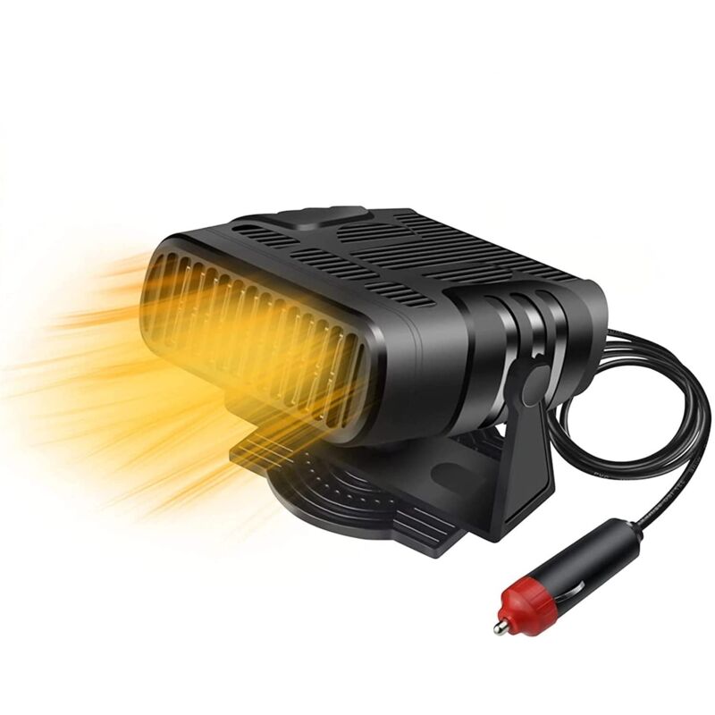 foto del prodotto alovez sbrinatore per riscaldamento auto, ventilatore portatile da 12 v 120 w, sbrinatore per parabrezza auto girevole a 360 con accendisigari