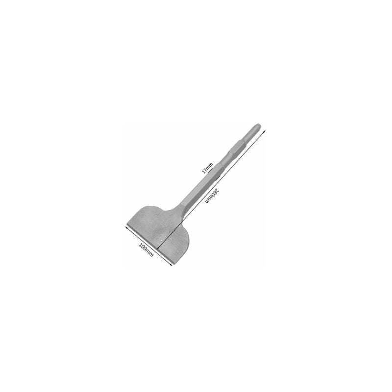 foto del prodotto alovez scalpello da muratore, perno e scalpello scalpello piatto 17x100 x 280 mm ideale per la rimozione di calcestruzzo e muratura punta sds