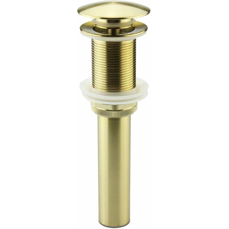 foto del prodotto alovez scarico per lavandino a scomparsa senza troppopieno, scarico per lavandino in ottone, tappo di scarico a scomparsa, oro, bw03j 1