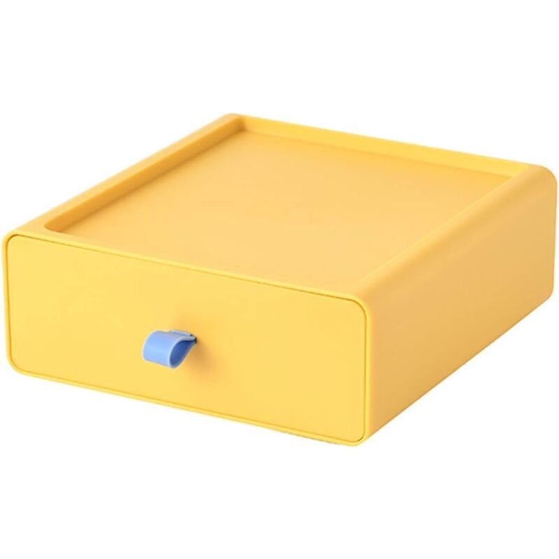 foto del prodotto alovez scatola portaoggetti da scrivania con cassetto, contenitore impilabile di grande capacit per articoli vari, gioielli e cosmetici