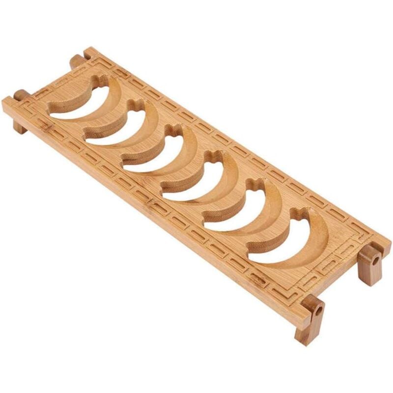 foto del prodotto alovez scola t in bamb naturale ed ecologico, porta tazze da t pieghevole e portatile, set da t kung fu e accessori per la cerimonia del t .