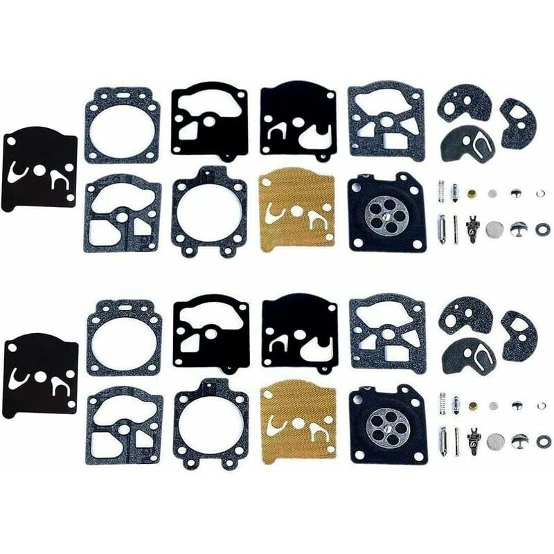 foto del prodotto alovez set di 2 kit di riparazione carburatore guarnizione a membrana compatibile con walbro k10 wat serie wa e wt stihl hus qvarna poulan