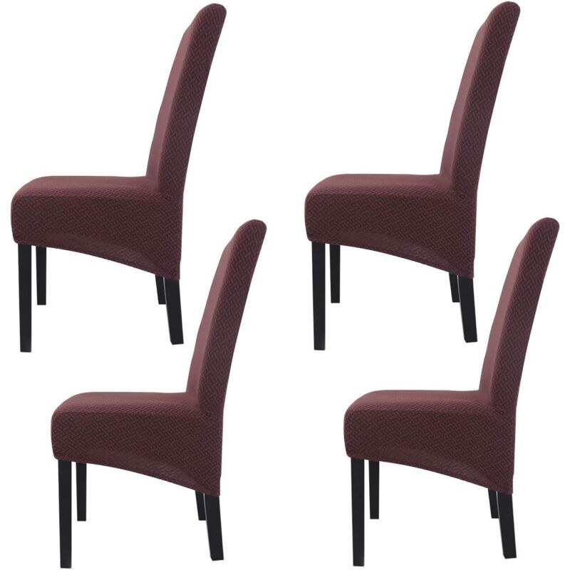 foto del prodotto alovez set di 4 coprisedie da pranzo di grandi dimensioni, coprisedie elastici per sedie da pranzo, lavabili e sfoderabili caff , set di 4 